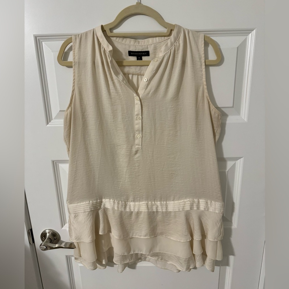 Banana Republic cream blouse, size M